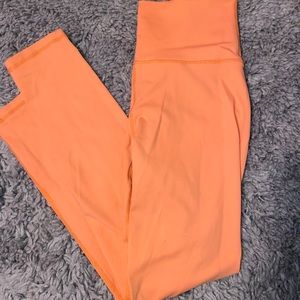 Orange Echt full length leggings